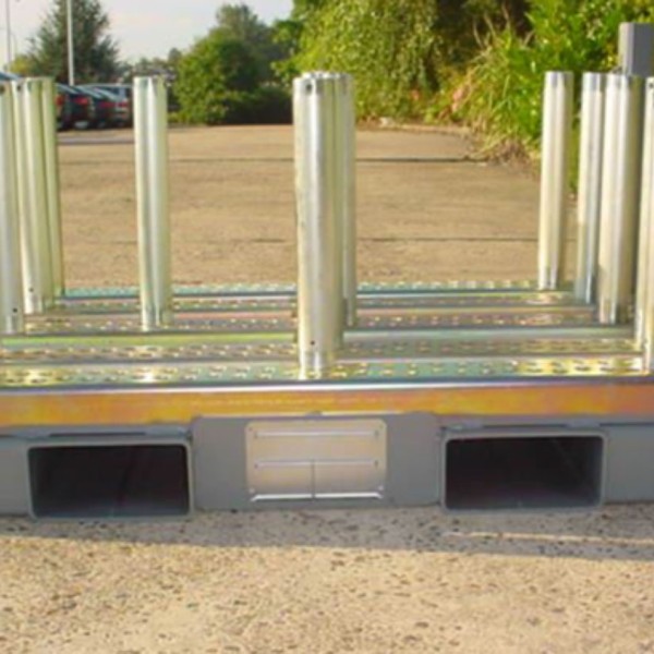 Palette de flan avec quilles