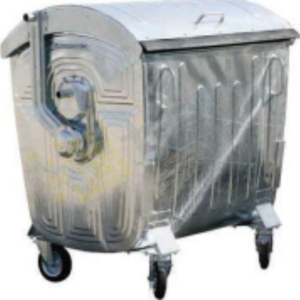 Conteneur à déchets quatre roues galvanisé